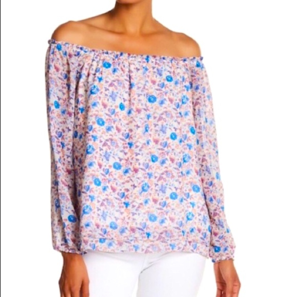 Sanctuary Floral Off Shoulder Top Size Small